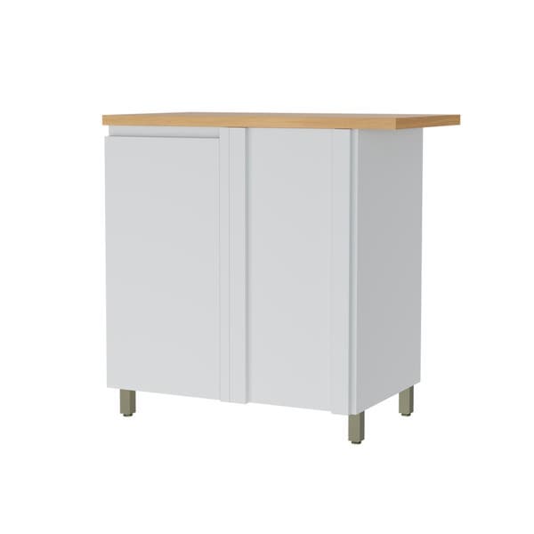 Balcão de Cozinha 100% MDF Branco com 1 Porta 92x91x52cm Rainha Nesher