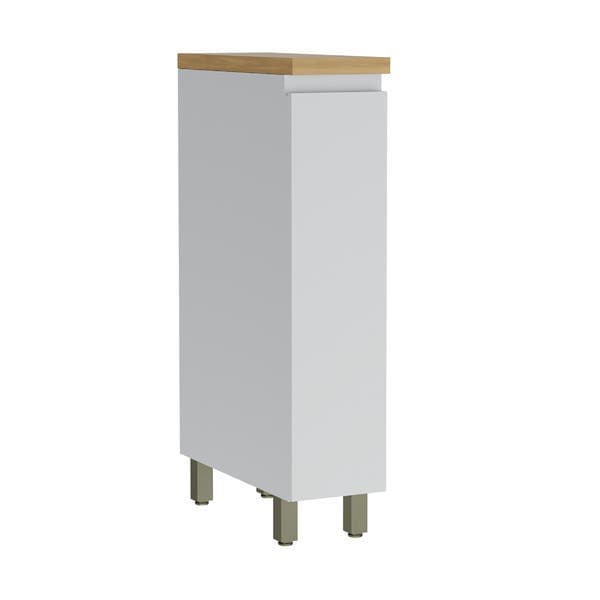 Balcão de Cozinha 100% MDF Branco e Nature com 1 Gaveta 20x91x52cm Rainha Nesher