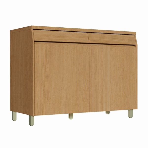 Balcão de Cozinha 100% MDF Carvalho com 2 Portas e 2 Gavetas 120x91x54,5cm Simone Mendes Nesher