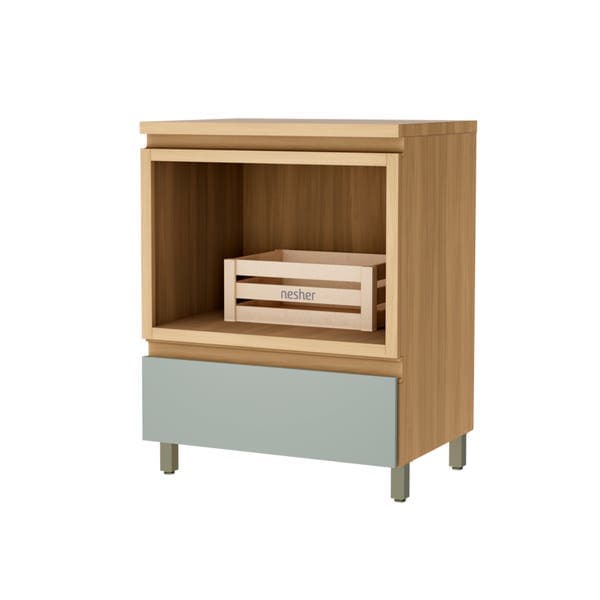 Balcão de Cozinha 100% MDF Nature com 1 Gaveta 70x91x52cm Rainha Nesher
