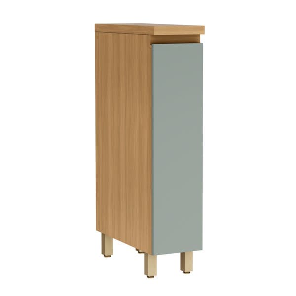 Balcão de Cozinha 100% MDF Nature e Verde com 1 Gaveta 20x91x52cm Rainha Nesher
