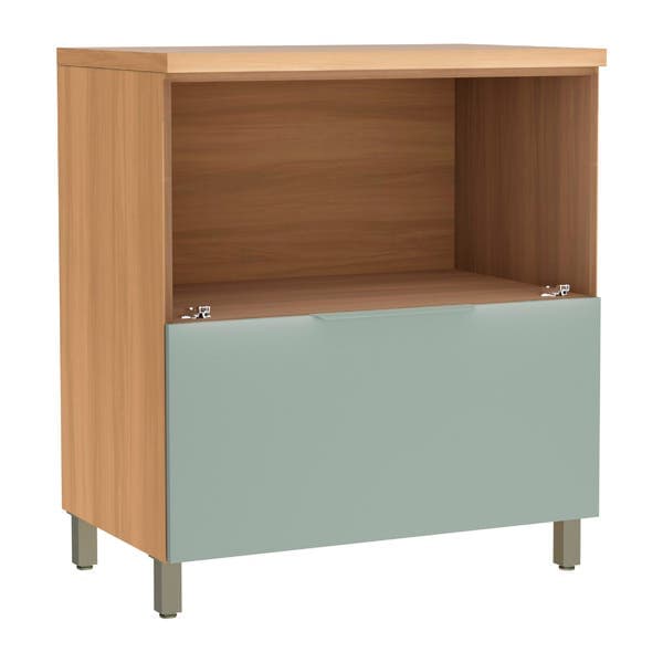 Balcão de Cozinha 100% MDF Nature e Verde com 1 Gaveta 91x80x52cm Marquesa Nesher
