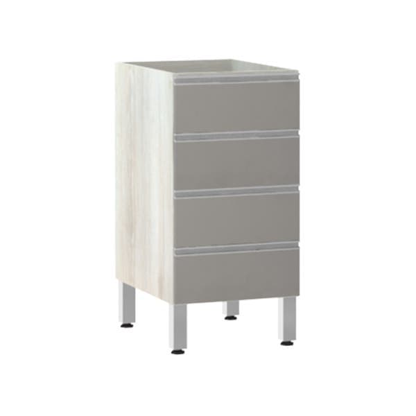 Balcão de Cozinha 4 Gavetas 53x82,5x53cm Capuccino Prime Luciane