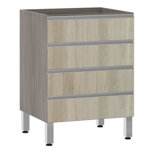 Balcão de Cozinha Gaveteiro 53x82,5x53cm Cedro Prime Luciane