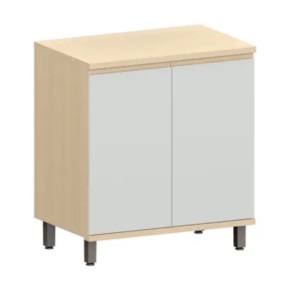 Balcão de Cozinha MDF Carvalho e Cinza com 2 Portas 80x90x53cm Aura Luciane
