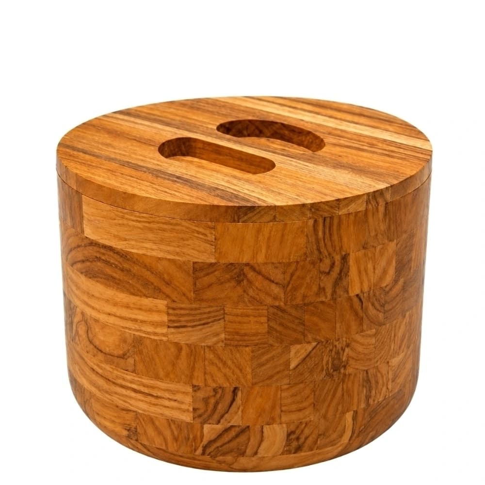 Balde de Gelo de Madeira Teca 27x23cm