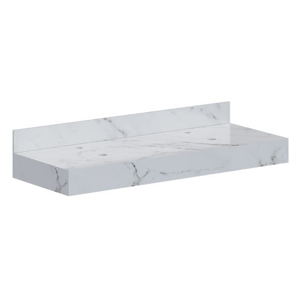 Bancada de Porcelanato para Cuba de Apoio 120x45cm Branco Peri Cozimax