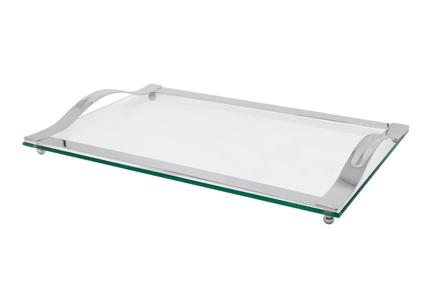 Bandeja Cristal Média em Prata Shefield Plate