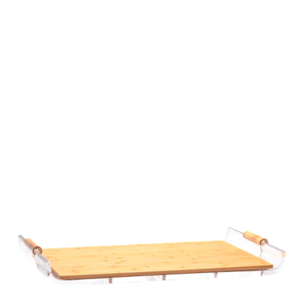 Bandeja de Acrílico e Bambu com Alça Onom 45x70CM