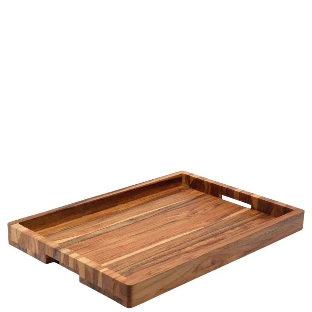 Bandeja de Madeira Teca 50x34x4cm