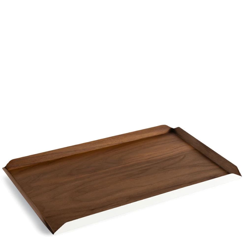 Bandeja de Prata e Madeira Shefield Plate 60x40cm