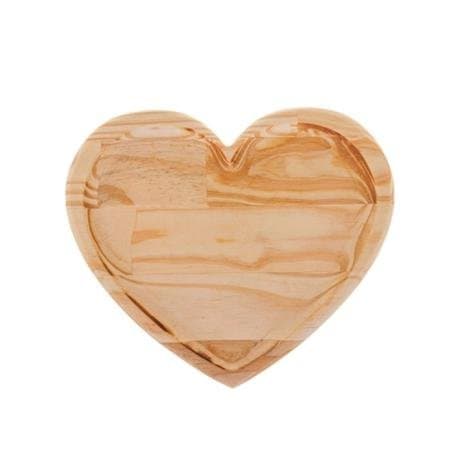 Bandeja Madeira Pinus Coração Woodart