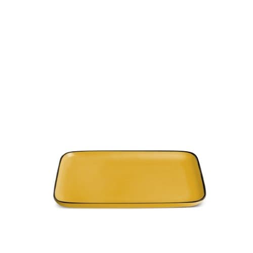 Bandeja Porcelana 21x13cm Amarela Cocorico - Egan Italy