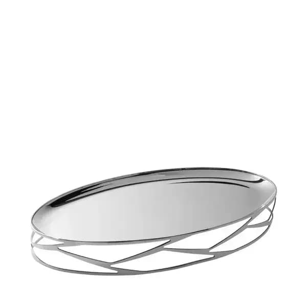 Bandeja Trama Aço Inox Riva
