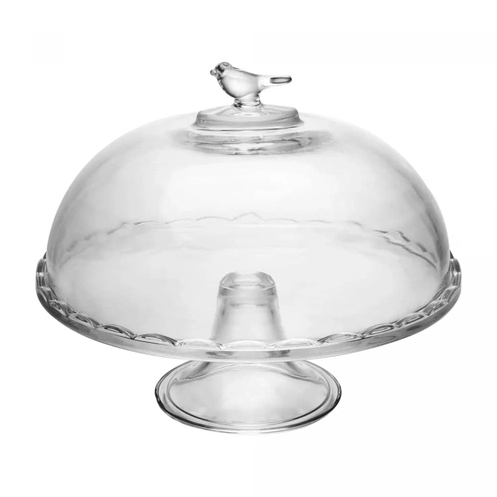 Boleira de Cristal com Tampa Bird 29,5cm - Wolff