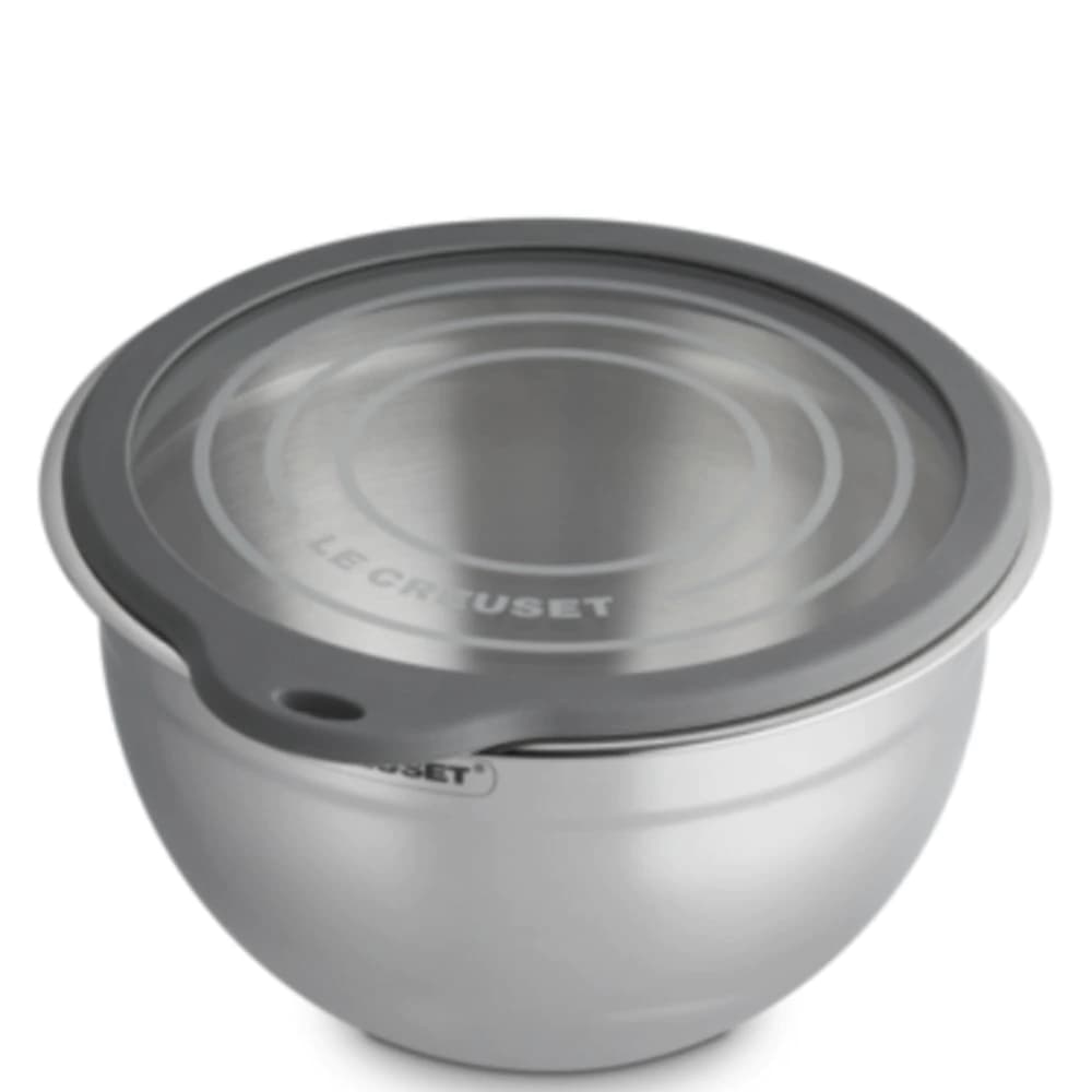 Bowl de Aço Inox com Tampa de Vidro Le Creuset 19cm