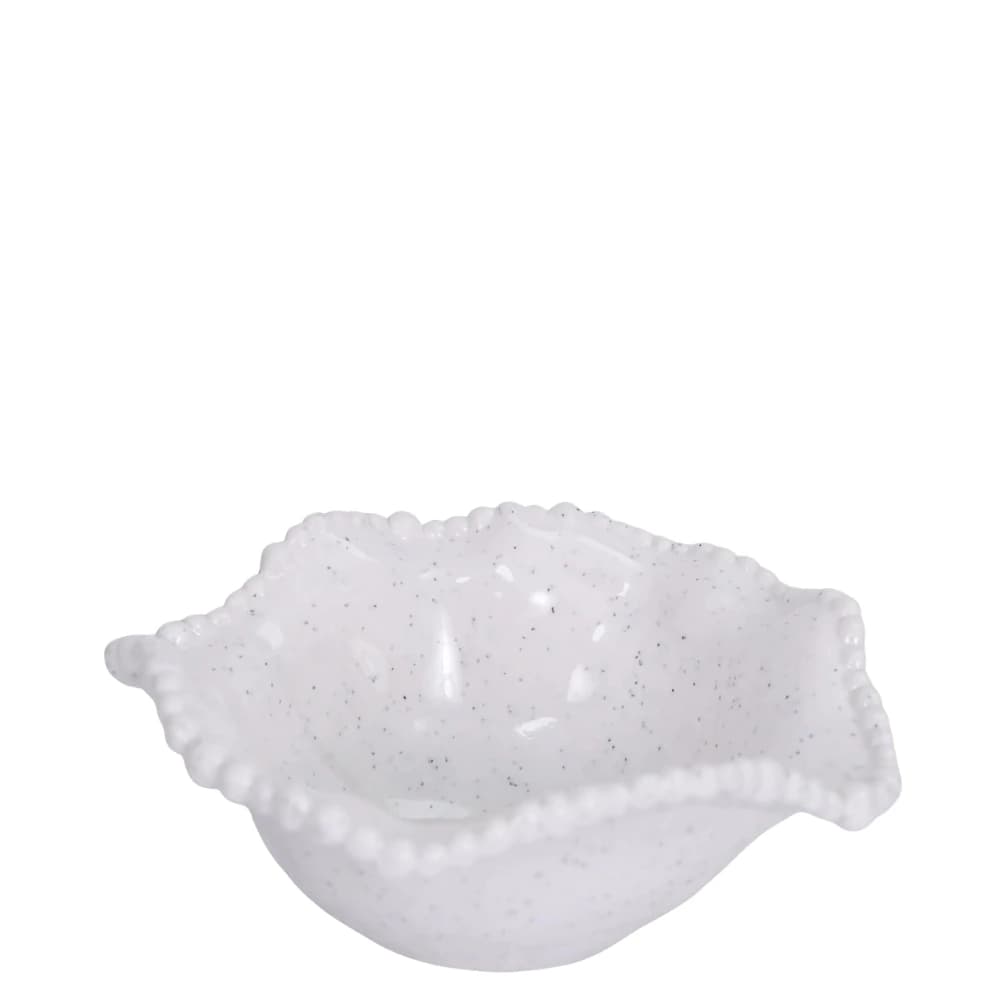 Bowl de Melamina Beads Branco 12cm 4pçs