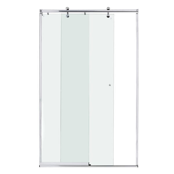 Box para Banheiro 130x200cm Vidro Incolor Frontal de Correr 2 Folhas Cromado Elegance Speed Temper