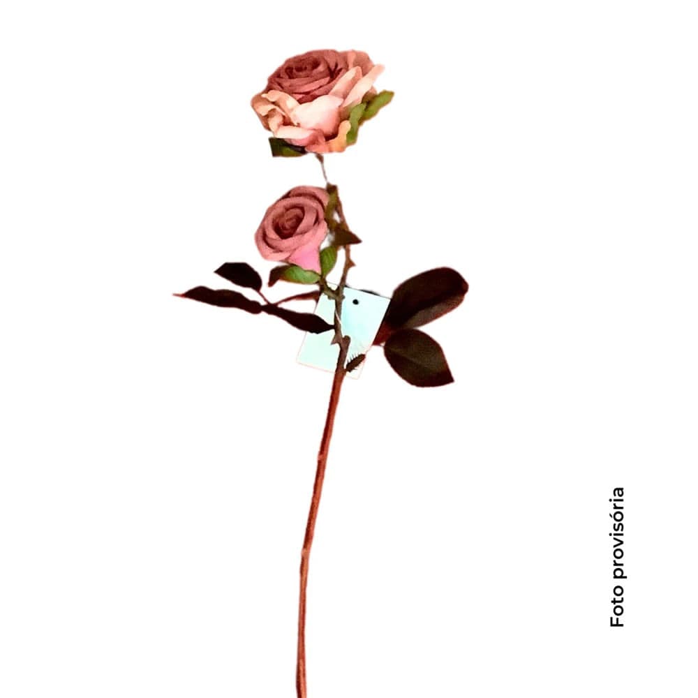 Buquê Artificial Rosa Outonada 38cm - Bela Flor
