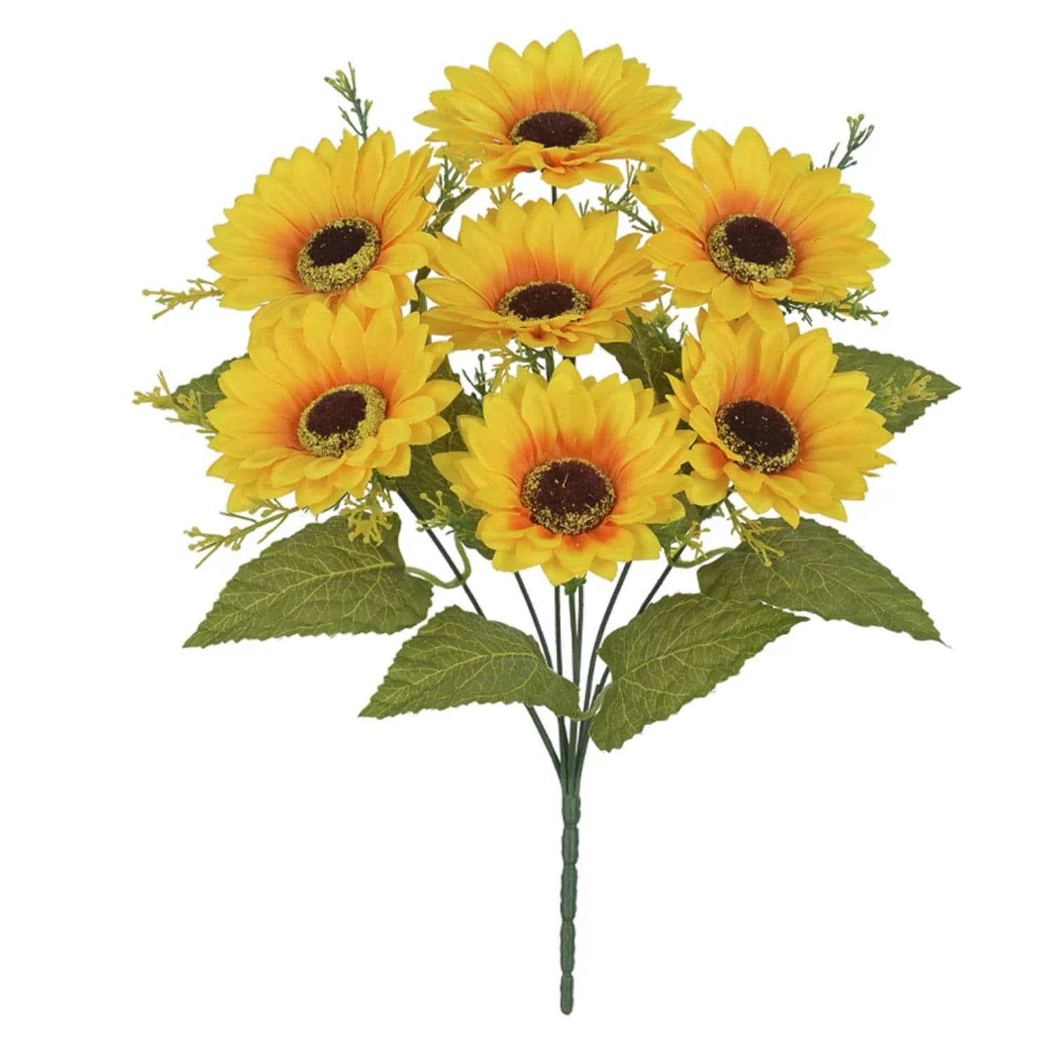 Buquê de Girassol Artificial 36cm Amarelo - Florarte