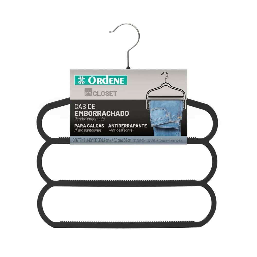 Cabide para Calças Preto - Ordene