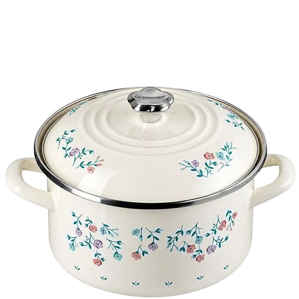 Caçarola de Aço Esmaltado Le Creuset Eos Flower Meringue 20cm