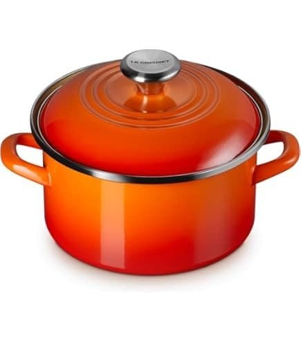 Caçarola Redonda EOS em Aço Inox Esmaltado Le Creuset Laranja 20 cm