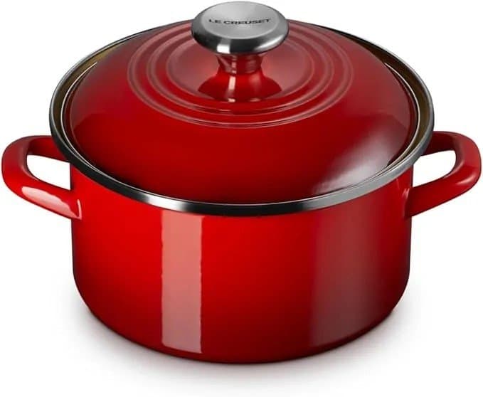 Caçarola Redonda EOS em Aço Inox Esmaltado Le Creuset Vermelho 20 cm