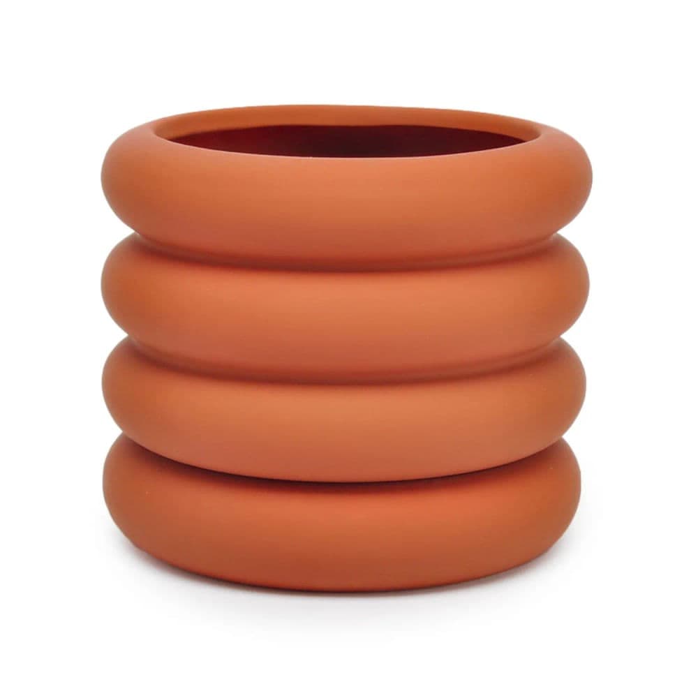Cachepot de Cerâmica 13x13,5x13,5cm Laranja - Hub.me