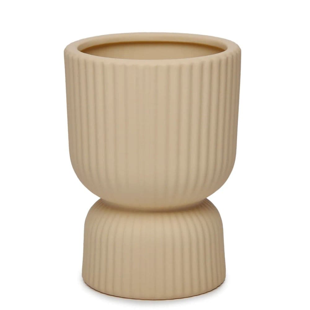 Cachepot de Cerâmica 16x11,5x11,5cm Off White - Hub.me