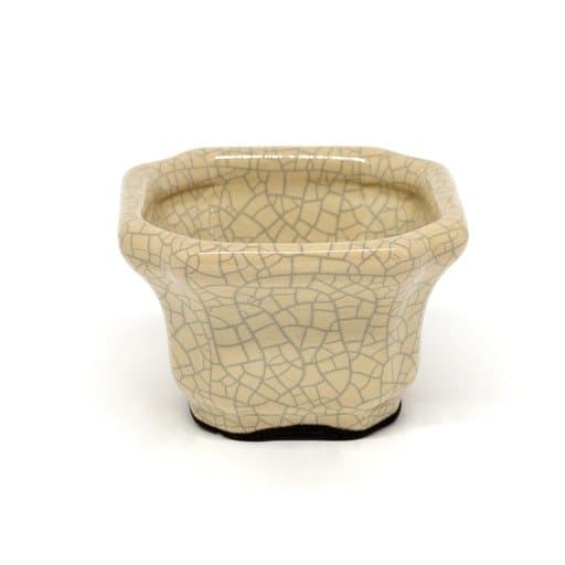 Cachepot Quadrado PP Bege Taj Home