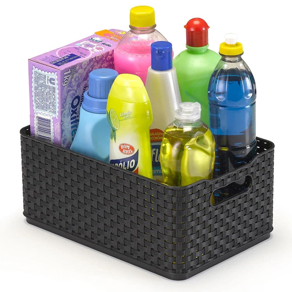 Caixa Organizadora 4,5l Rattan Preto - Arthi