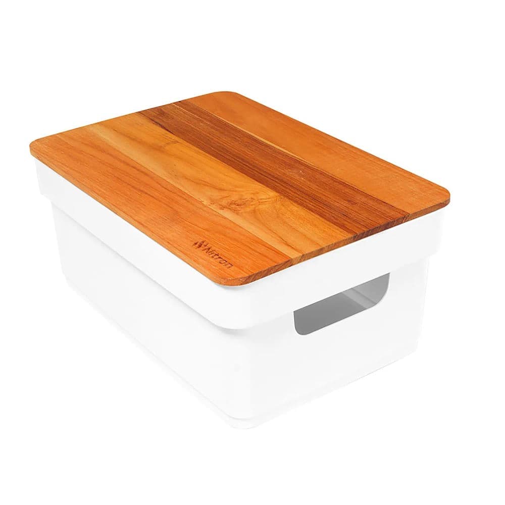 Caixa Organizadora Flat com Tampa 3,75l Branco - Nitron
