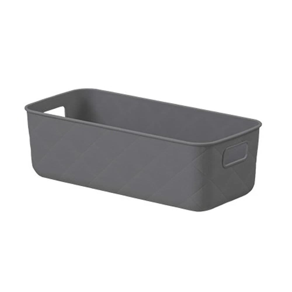 Caixa Organizadora Puffer 2,3L Cinza Chumbo - Coza