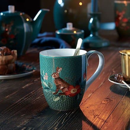 Caneca Grande Rabbit Winter Wonderland Pip Studio Verde