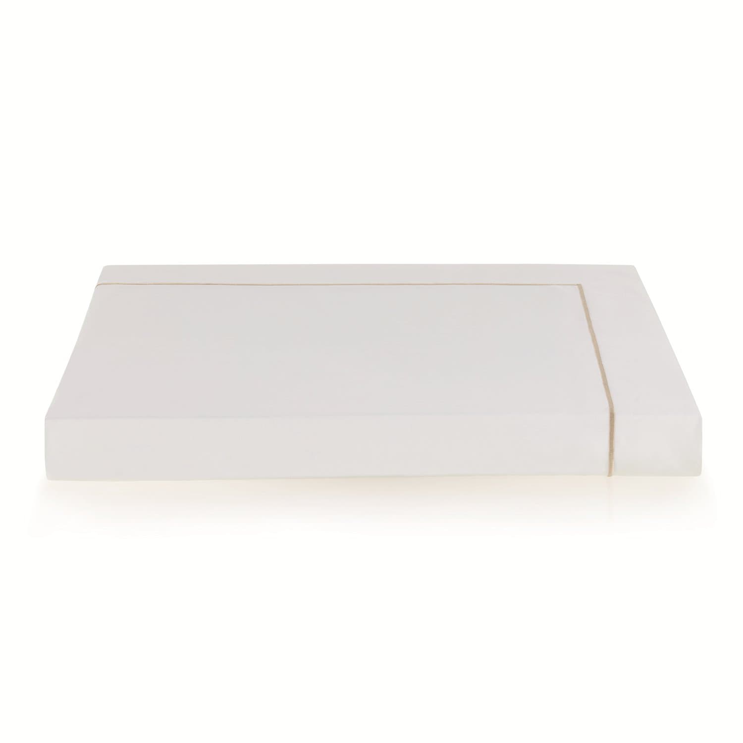 Capa Edredom King Dominicani 600 Fios Trussardi Branco e Nocciola 290cm x 270cm