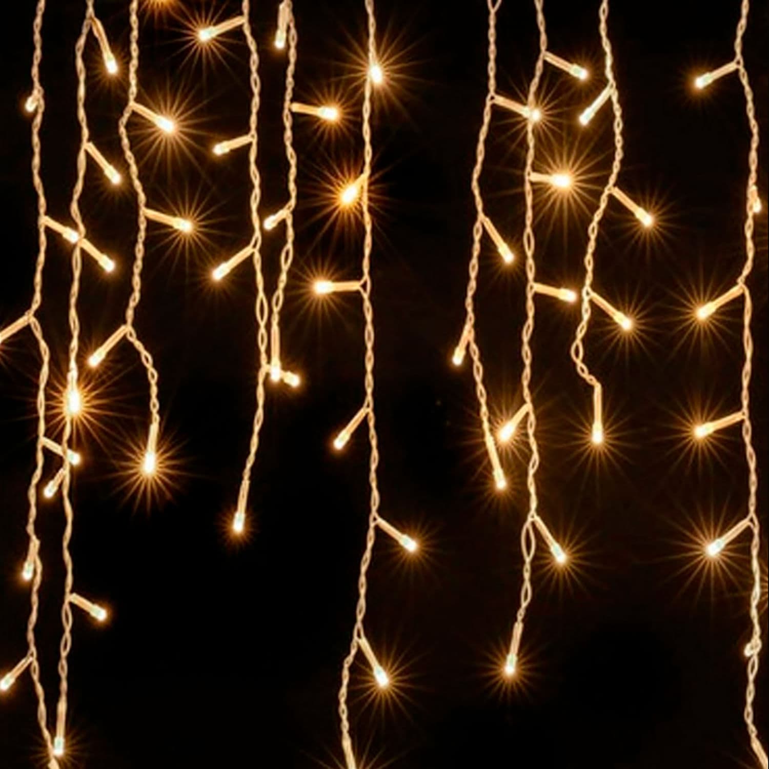 Cascata Natalina 200 Leds 8 Funções Branco Morno 110v - V8