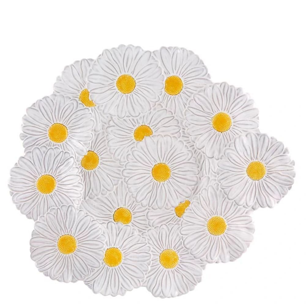 Centro de Mesa de Cerâmica Bordallo Pinheiro Maria Flor Margarida 47cm
