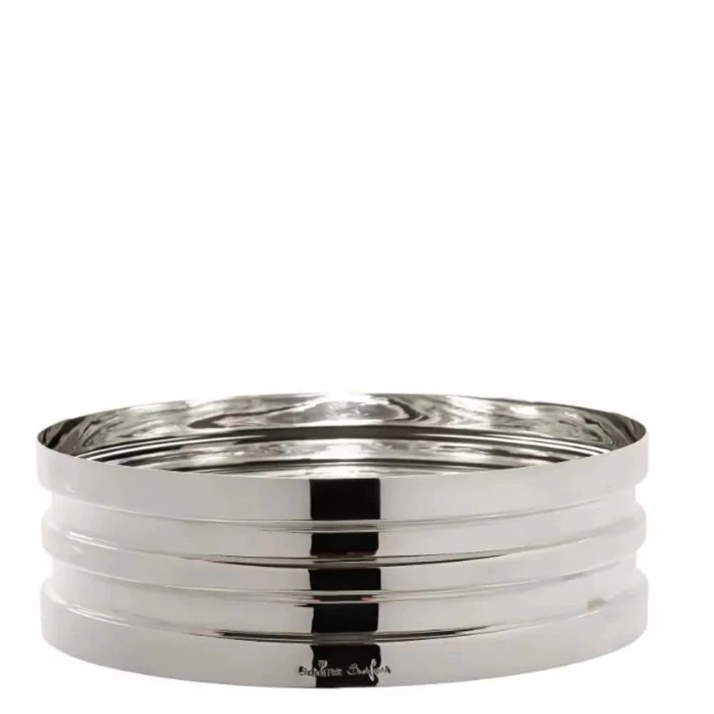 Centro de Mesa de Prata Shefield Plate Vincos 26x11cm