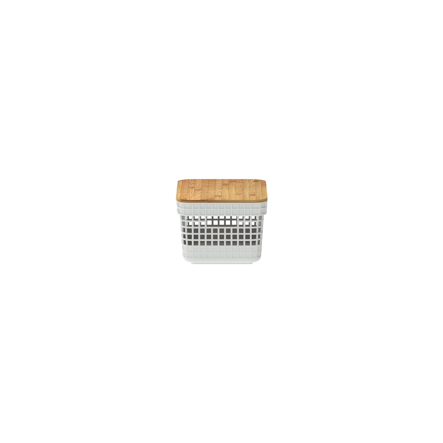 Cesto organizador Ou 2,5L com tampa de bambu Linha Grid