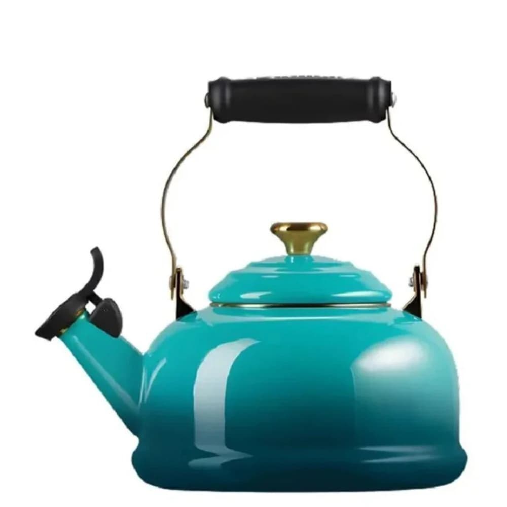Chaleira com Apito de Aço Esmaltado Le Creuset Bleu Riviera 1,6l