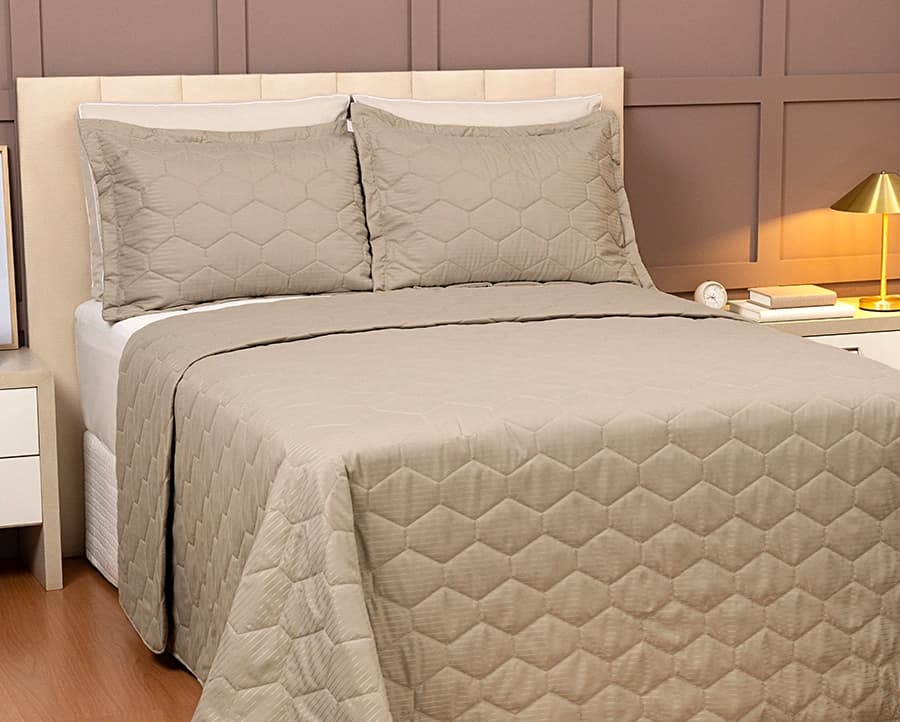 Colcha de Matelassê Speciale Casal com 2 Porta Travesseiros - Lavive
