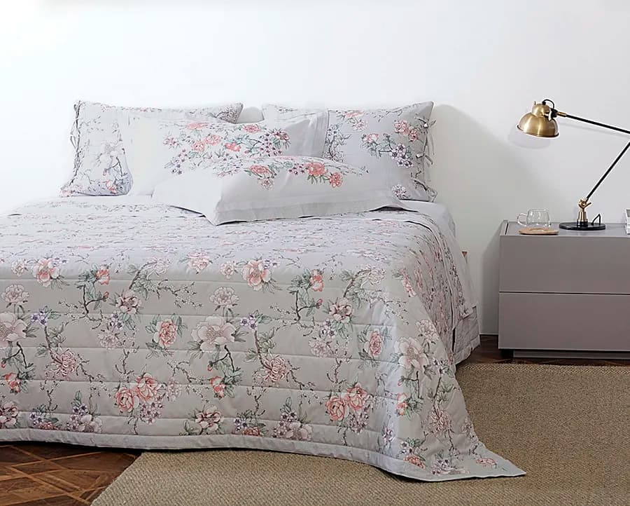 Colcha Matelassê Buddemeyer King com 2 Porta Travesseiros - Percal 200 Fios - Akemi