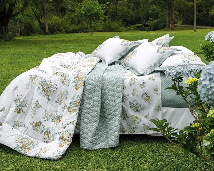 Colcha Matelassê Innovi Queen com 2 Porta Travesseiros - 150 Fios - Kacyumara
