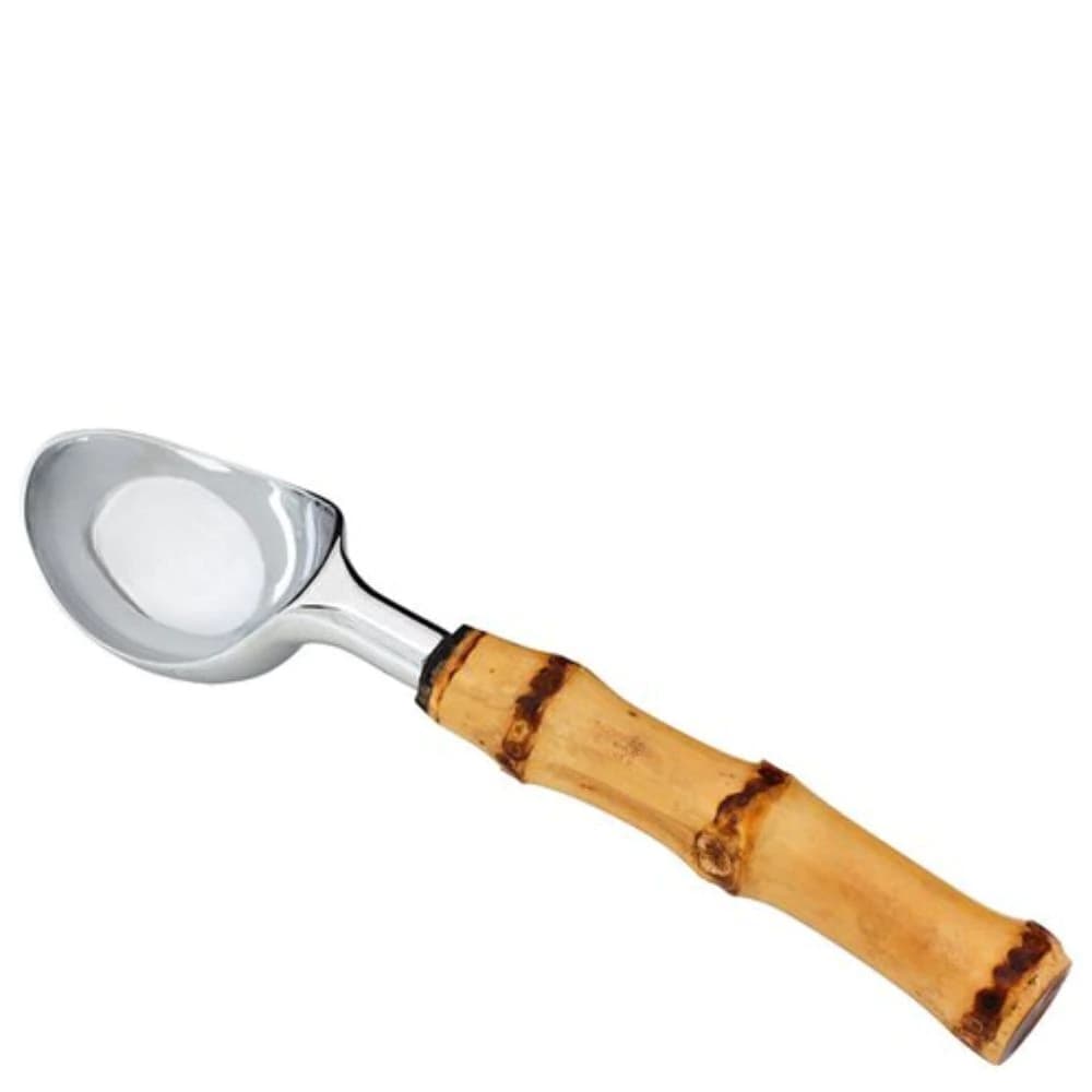 Colher de Sorvete de Bambu e Aço Inox 19cm