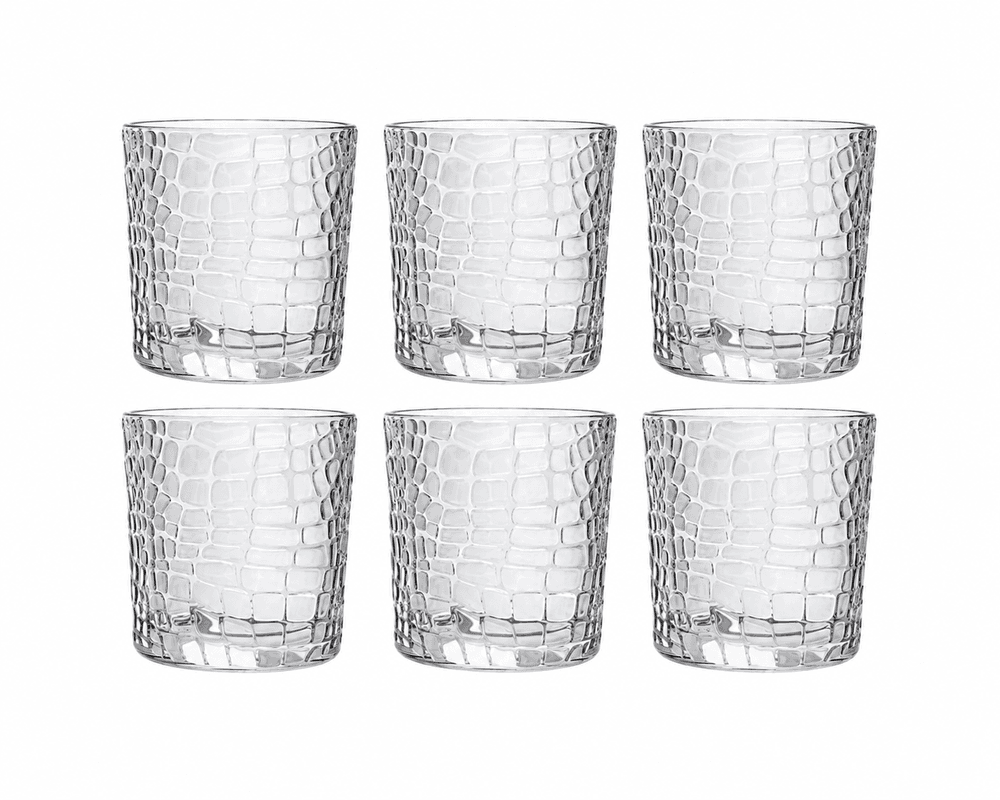 Conjunto 6 Copos de Vidro Transparente Crocodile 330ml - Tuut