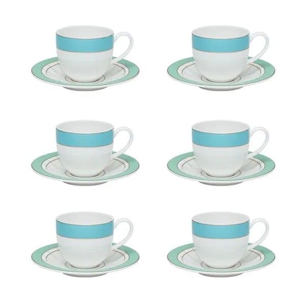 Conjunto de 06 Xícaras 110ml com Pires para Cafezinho Mariè - Strauss