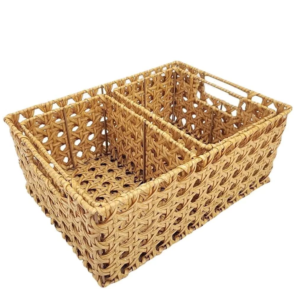 Conjunto de Cestos de Palha 3pçs