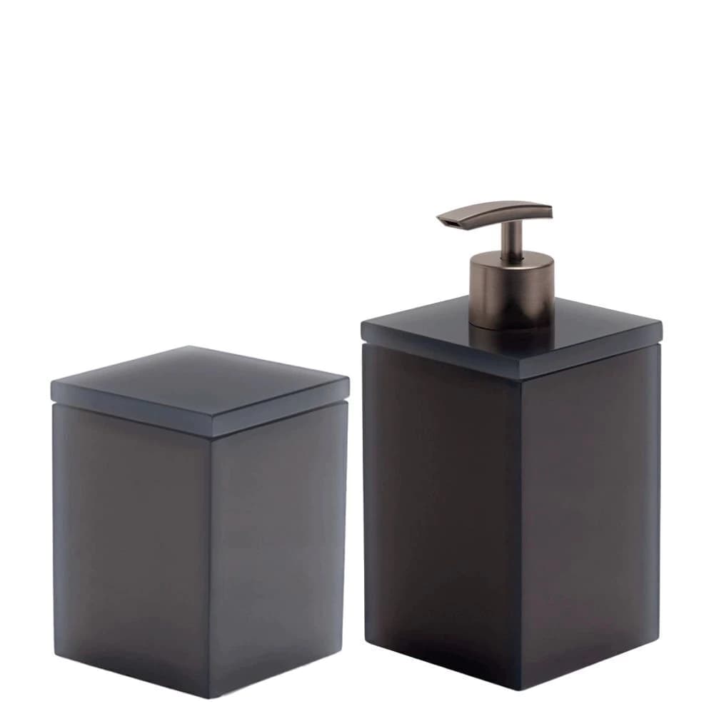 Conjunto de Organizador de Acrílico para Lavabo Grafite 2pçs