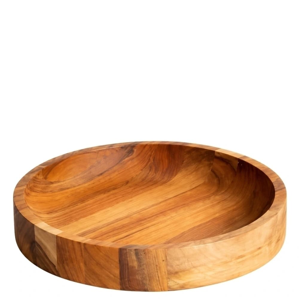 Conjunto de Pratos de Madeira Teca 19cm 4pçs